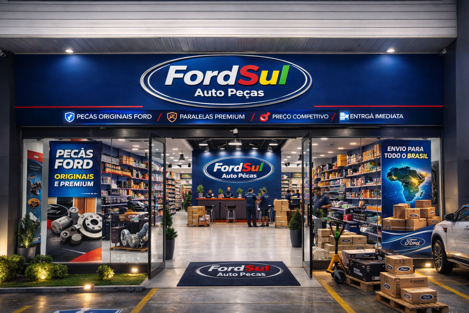 Fachada da loja FordSul Autopeças